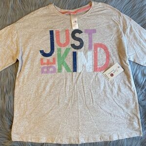 Secret Treasures “Just Be Kind” T-Shirt Womens Small (4-6) Top Brand‎ New
